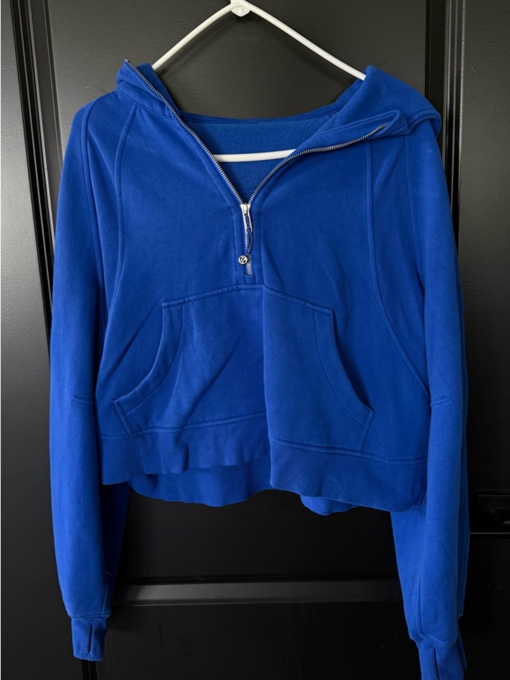 Lululemon Blue Half-Zip Hooded Women's Sweater